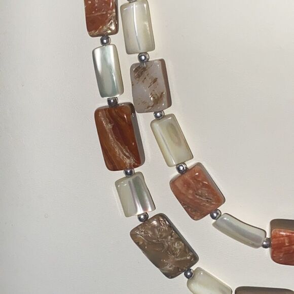 Sterling Silver and Nautilus Shell Necklace - Picture 6 of 9